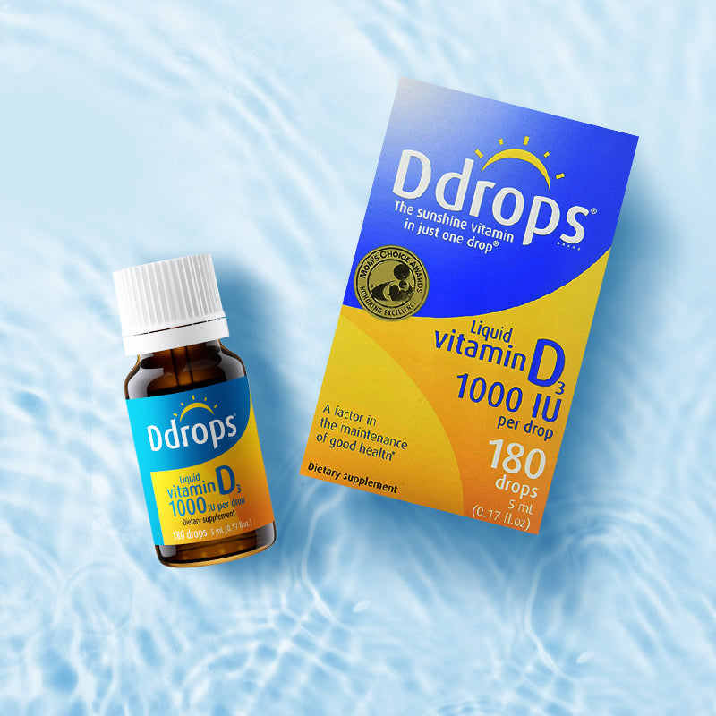 Ddrops Liquid Vitamin D3 1000IU 5ml 180 drops