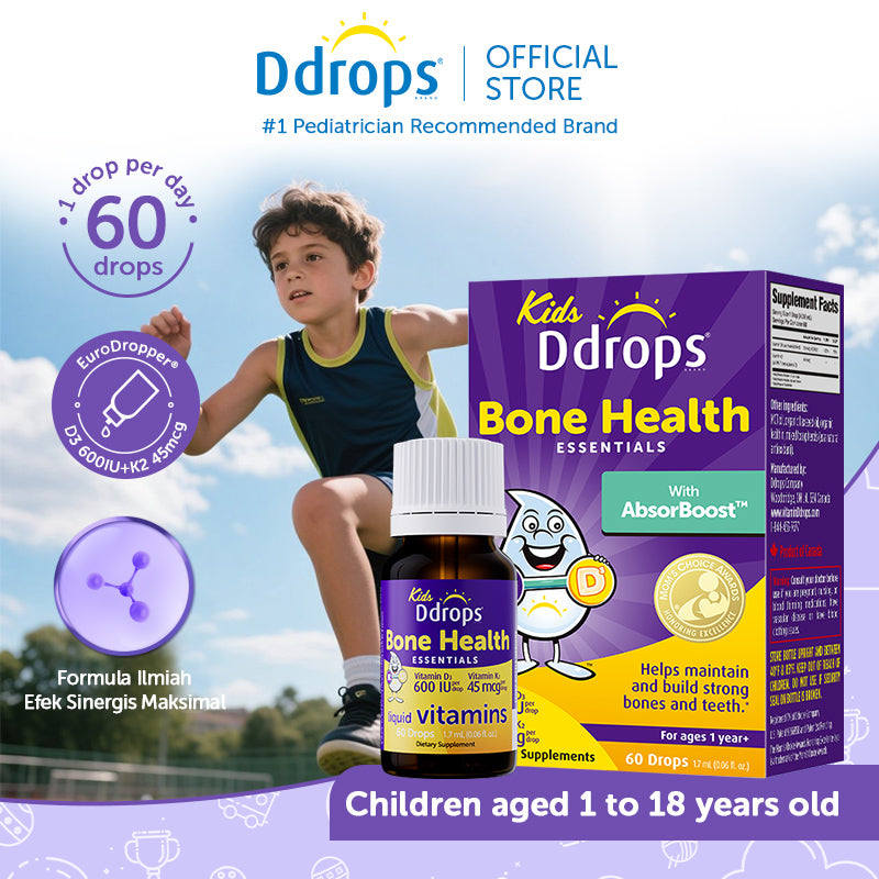 Ddrops Liquid Vitamin D3 600IU+K2 (1.7ml) 60 drops