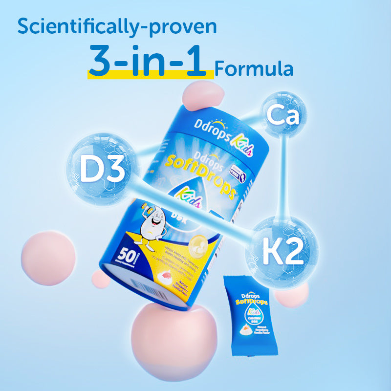 Ddrops SoftDrops Kids Calcium + D + K2 50 Gummies