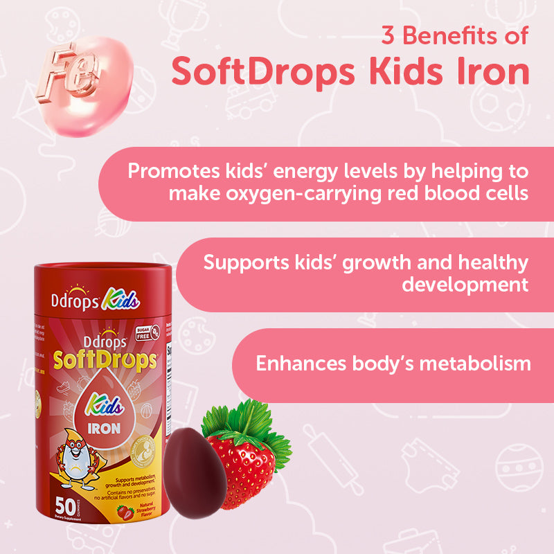 Kẹo dẻo Ddrops SoftDrops Kids Iron 50 Gummies
