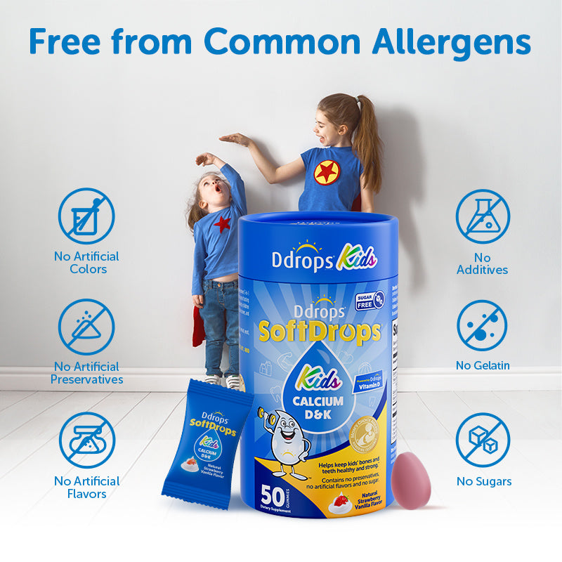 Ddrops SoftDrops Kids Calcium + D + K2 50 Gummies
