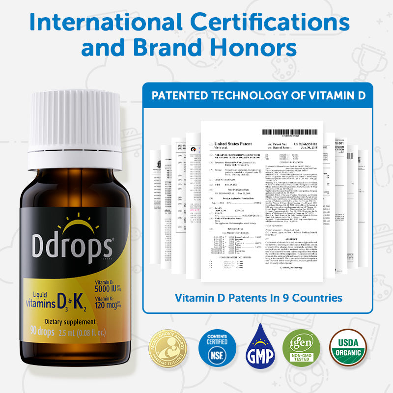 Ddrops cair Vitamin D3 2000IU 5ml 180 tetes