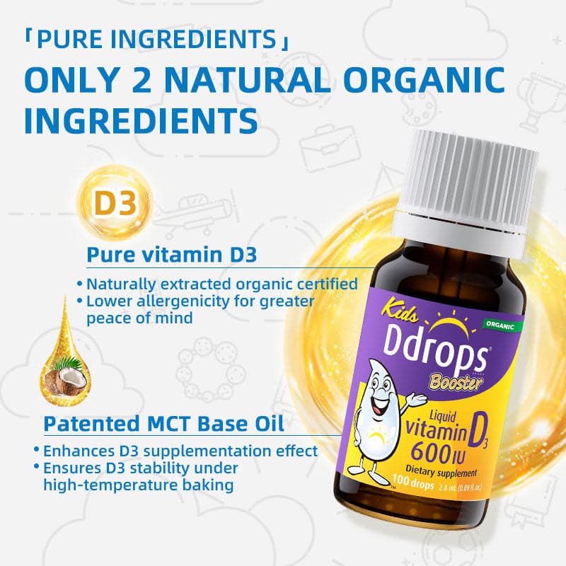 Ddrops liquid Vitamin D3 600IU 2.8ml 100 drops