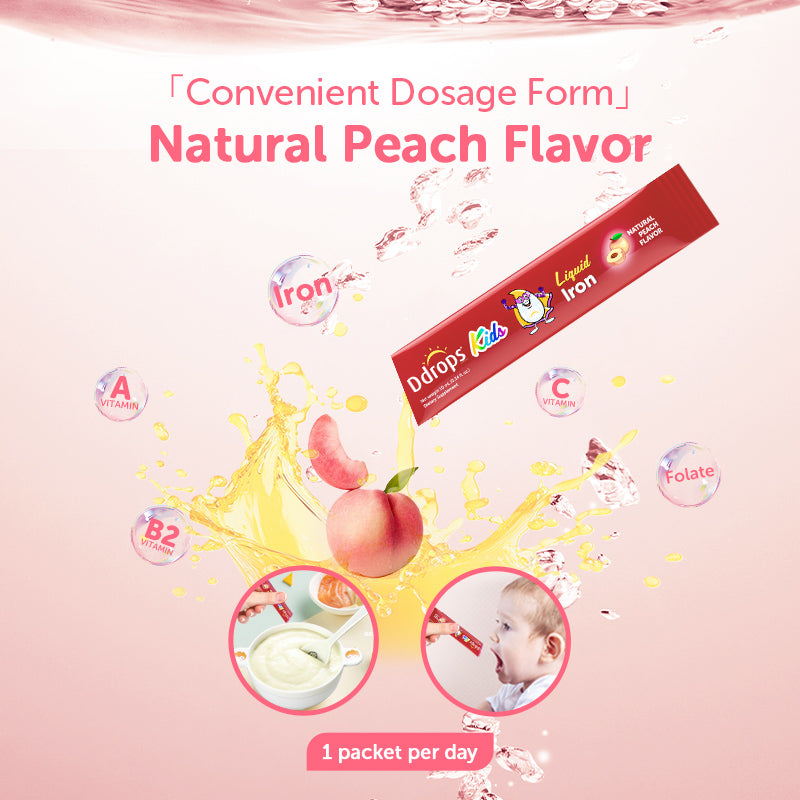 Ddrops Liquid Iron for Kids – 6-in-1 formula · Mom-Approved (30 Sachets)