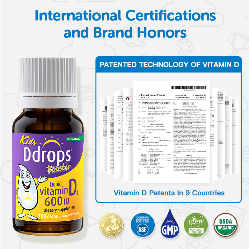 Vitamin D3 dạng lỏng Ddrops 600IU 2.8ml 100 giọt