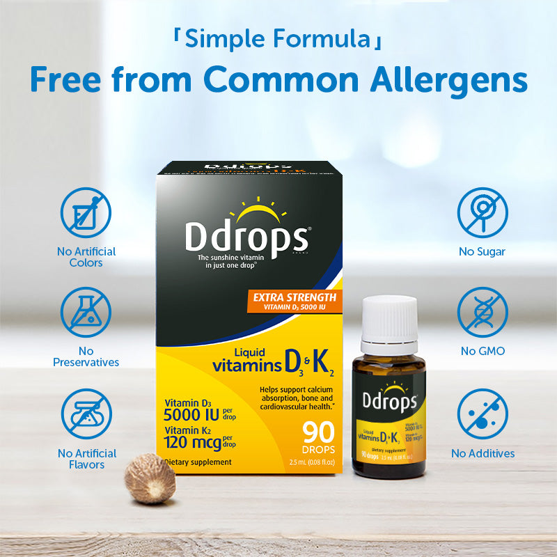 Ddrops cair Vitamin D3 2000IU 5ml 180 tetes