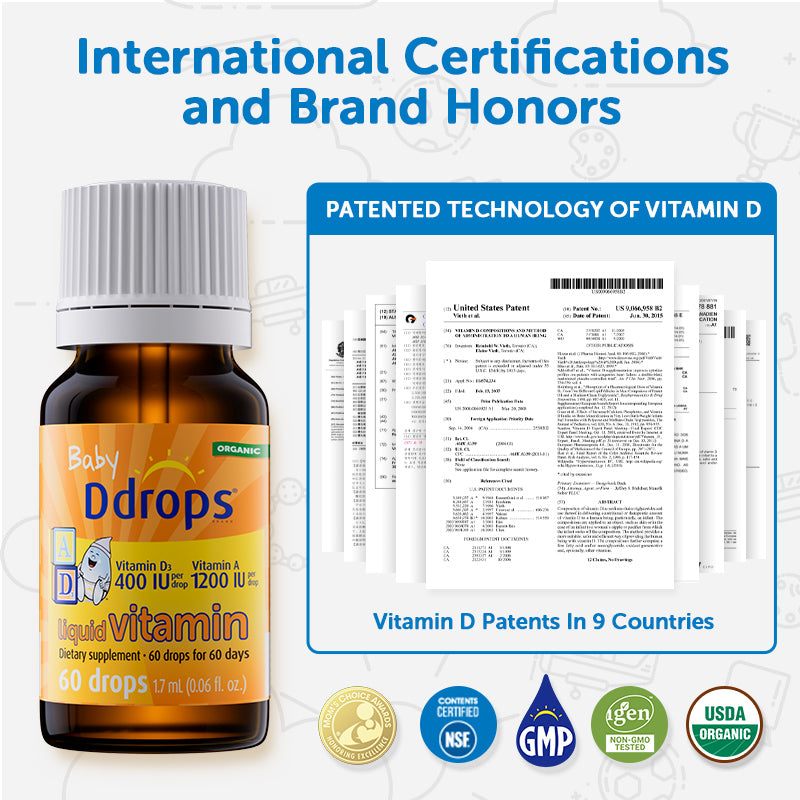 Ddrops cair Vitamin A1200IU +D3 400IU 1.7ml 60 tetes