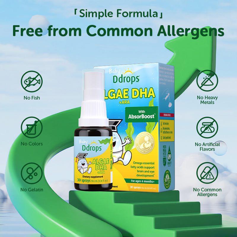 Ddrops Seaweed Oil DHA+ARA Supports Brain Development for children (10.6 ml)