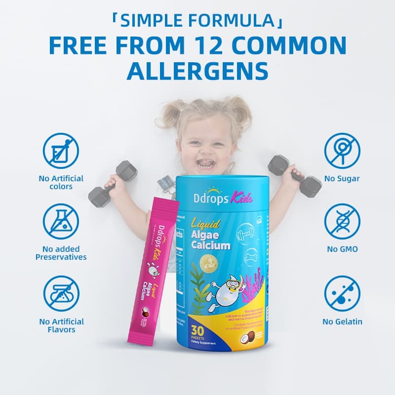 Ddrops Cecair Kalsium Magnesium Zink untuk Bayi (Pek Jalur Merah Jambu)