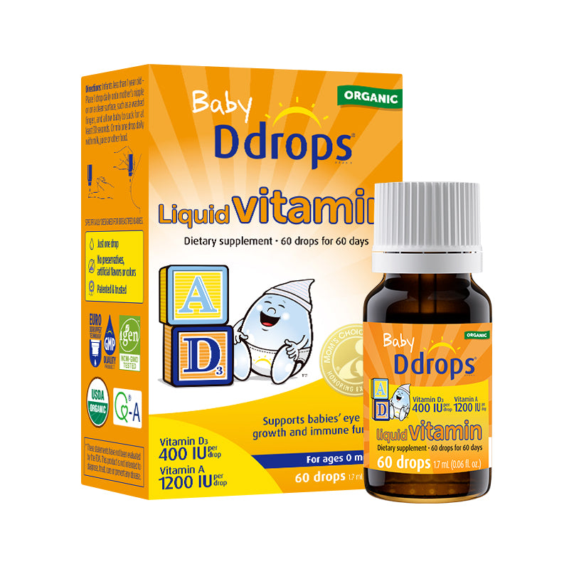 Ddrops liquid Vitamin A1200IU +D3 400IU 1.7ml 60 drops