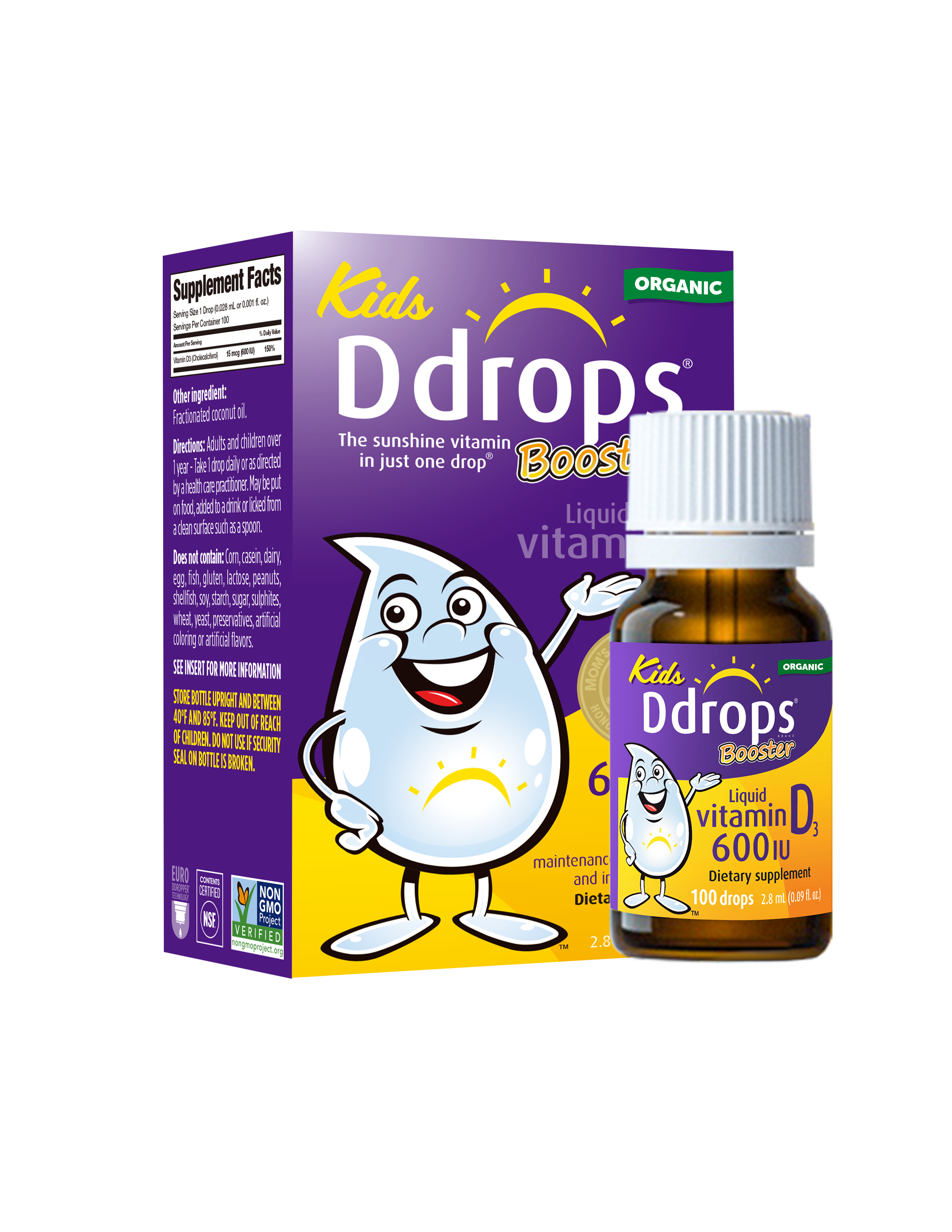 （Yiningggws' Recommendation）Kids' Growth Combo Ddrops D3 600IU + Calcium, Magnesium & Zinc | Must-Have for Growth Spurts | Ages 1–18