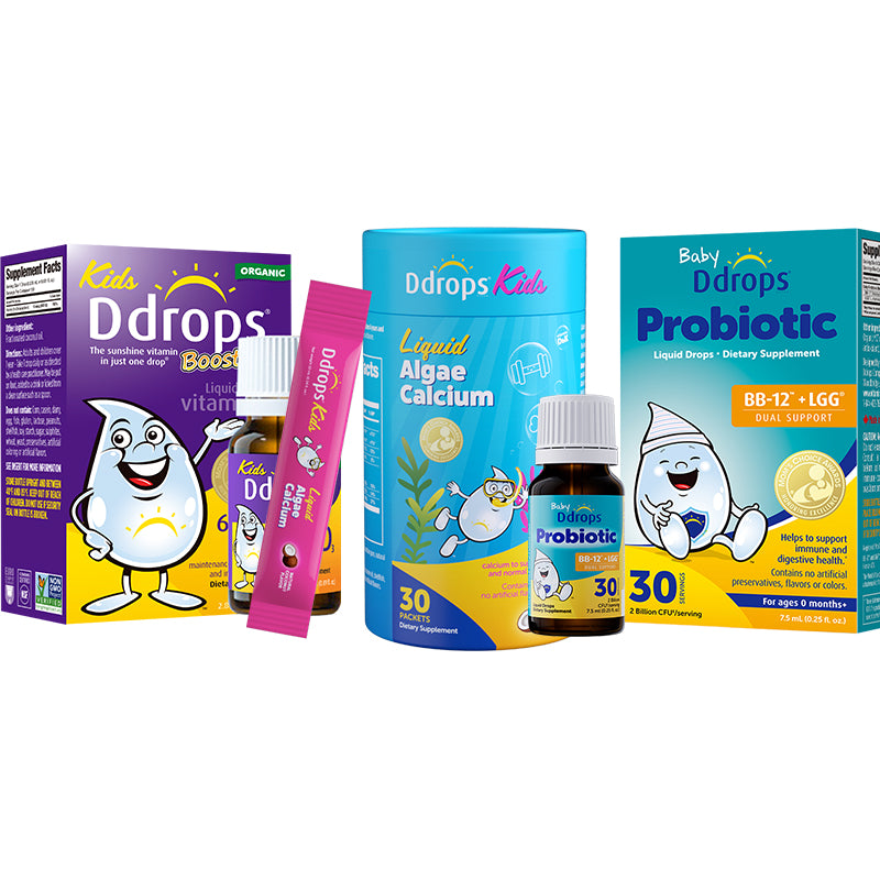 （Yiningggws' Recommendation）Kids' Growth Combo Ddrops D3 600IU + Calcium, Magnesium & Zinc | Must-Have for Growth Spurts | Ages 1–18