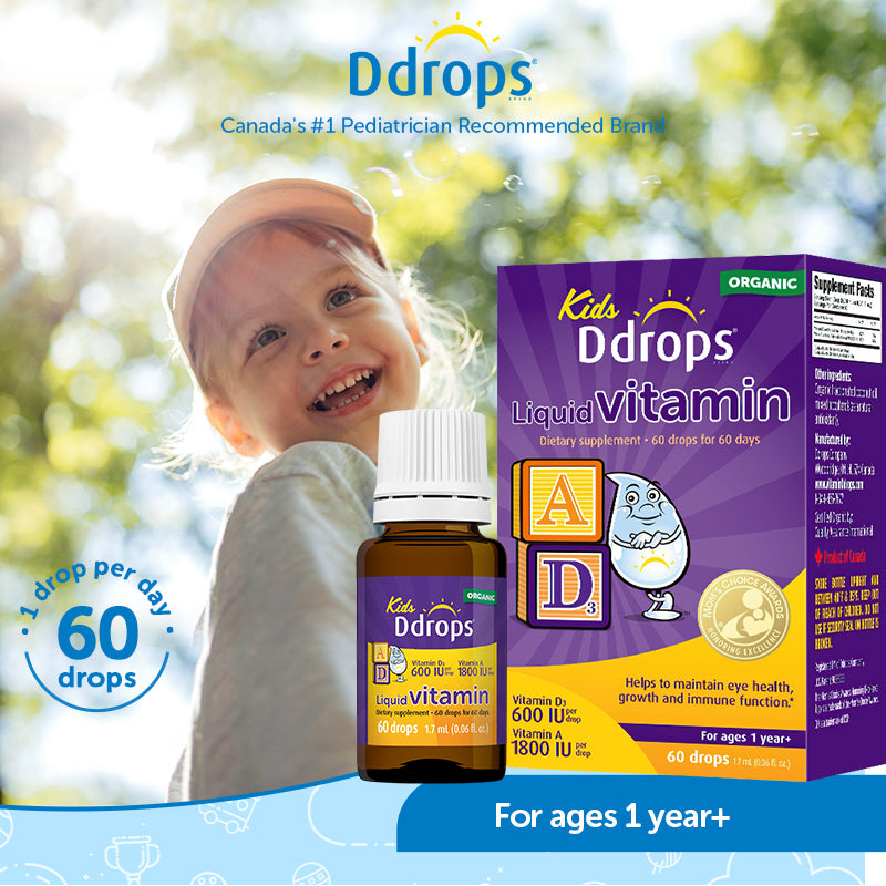 Ddrops Kids Liquid Vitamin A1800IU +D3 600IU 1.7ml 60 drops