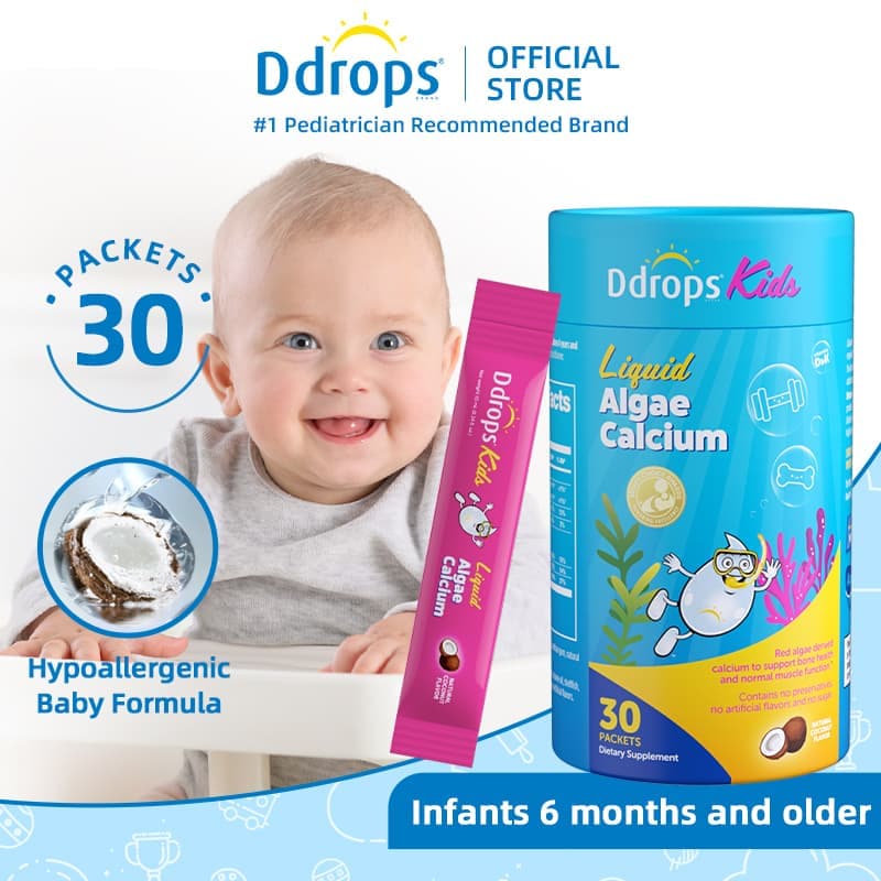 Ddrops Kids Liquid Calcium Magnesium Zinc (30 strips/box)