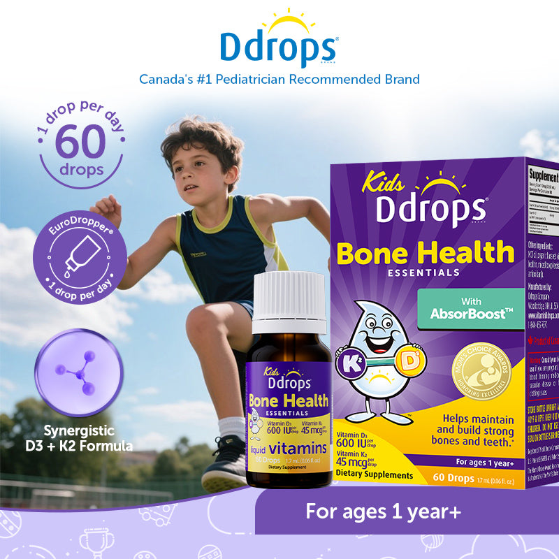 Ddrops Liquid Vitamin D3 600IU+K2 (1.7ml) 60 drops
