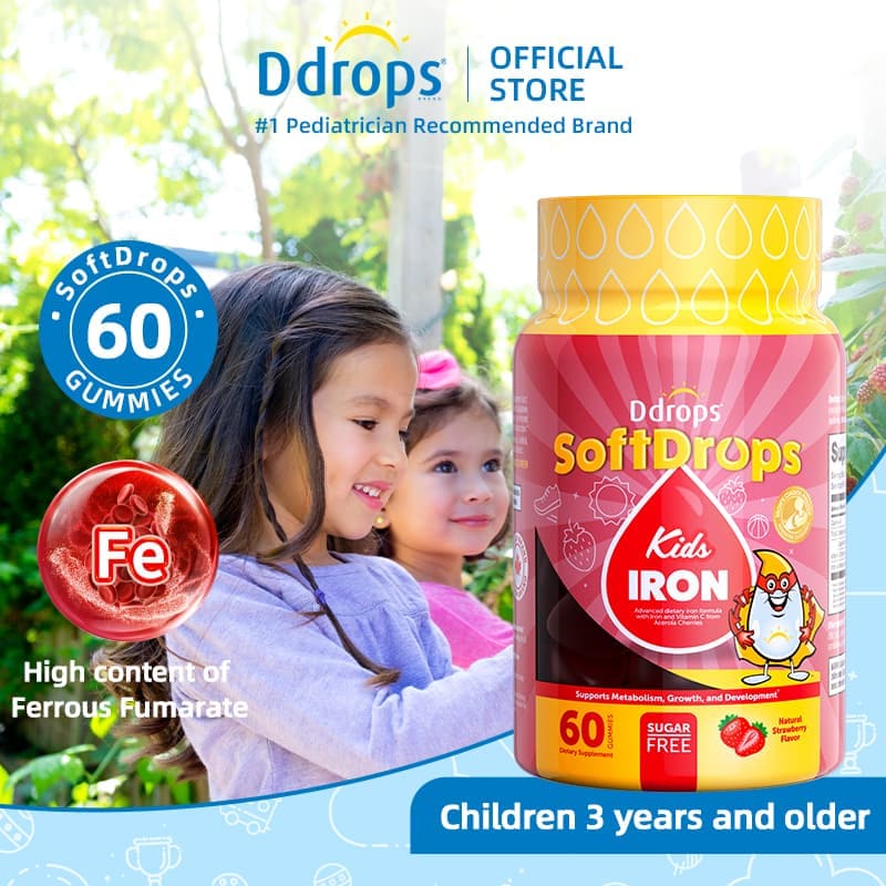 Ddrops SoftDrops 兒童鐵質軟糖 60 粒