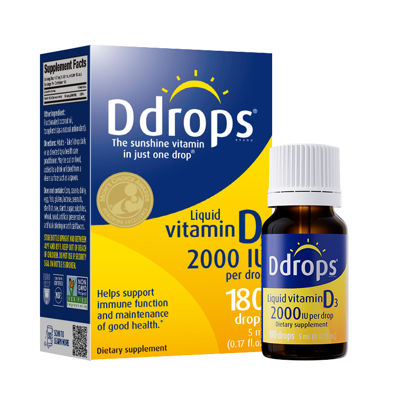 Ddrops cair Vitamin D3 2000IU 5ml 180 tetes
