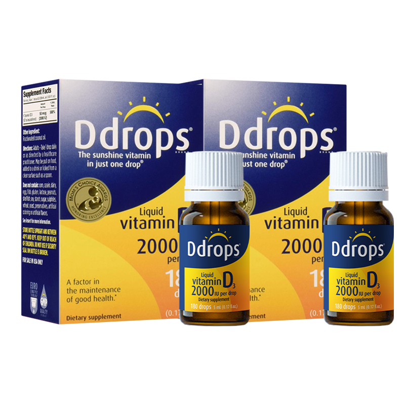 Ddrops cair Vitamin D3 2000IU 5ml 180 tetes