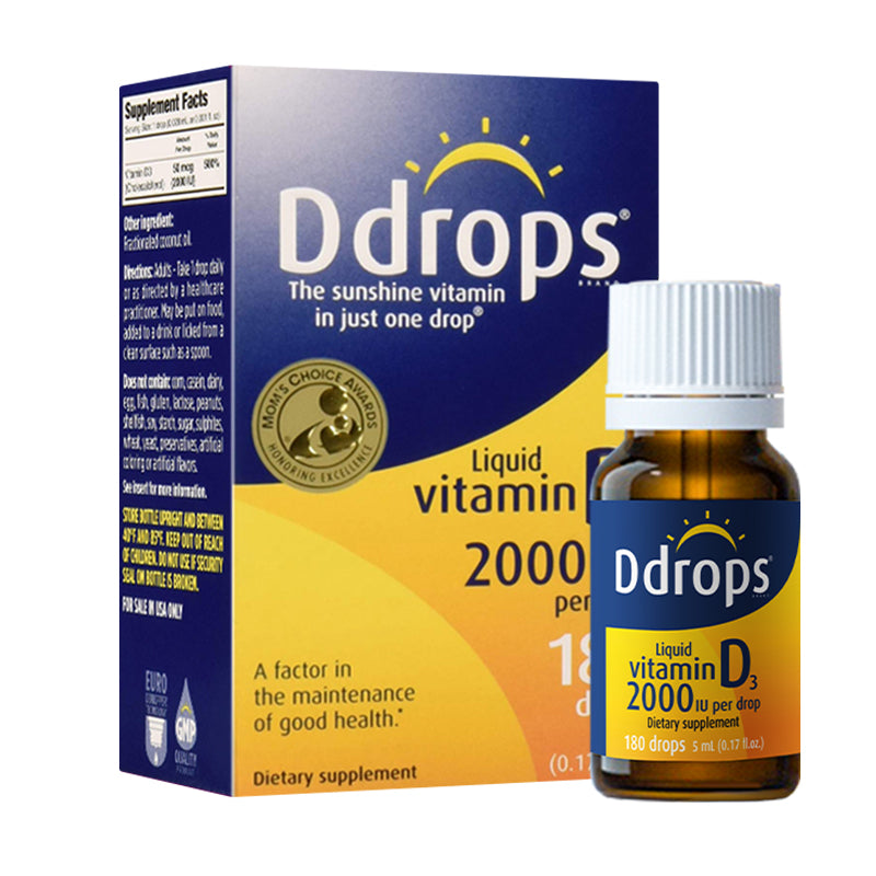 Ddrops cecair Vitamin D3 2000IU 5ml 180 titis