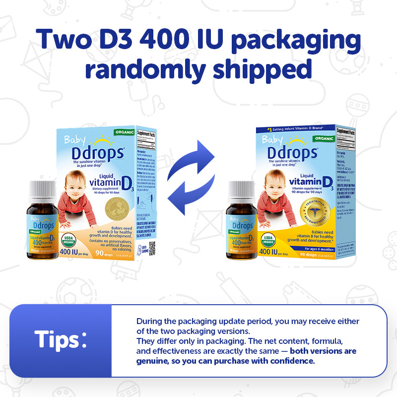 Baby Ddrops Liquid Vitamin D3 400IU 2.5ml 90 drops