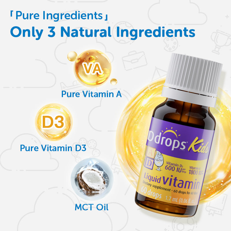 Ddrops Kids Liquid Vitamin A1800IU +D3 600IU 1.7ml 60 drops