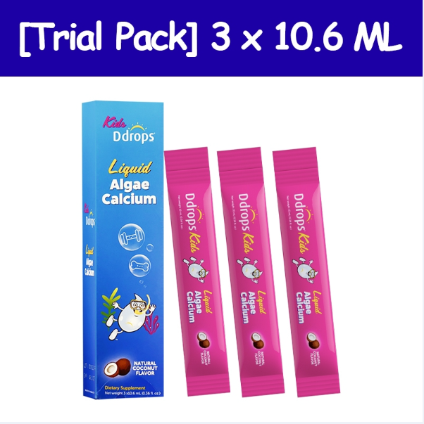 [Trial Pack-3 × 10.6ML] Ddrops Kids Liquid Calcium Magnesium Zinc