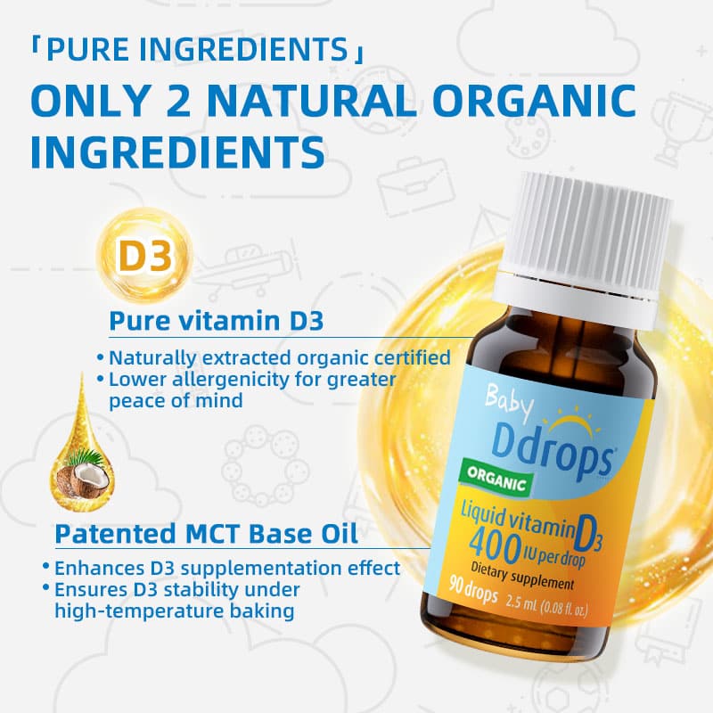 Ddrops liquid Vitamin D3 400IU 2.5ml 90 drops