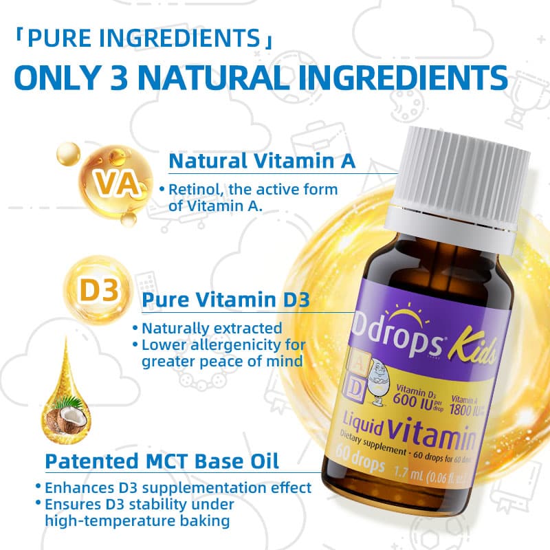 Ddrops liquid Vitamin A1800IU +D3 600IU 1.7ml 60 drops