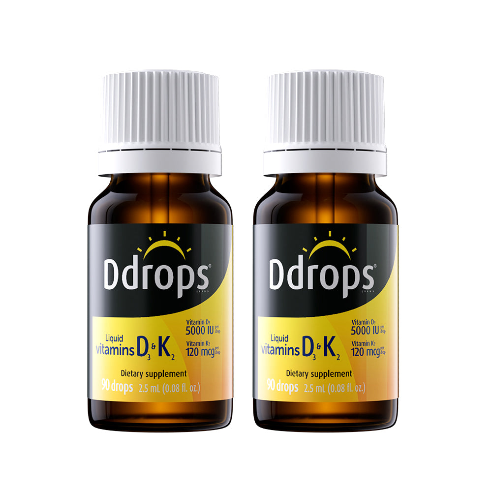 Ddrops Liquid Vitamin D3 5000IU&K2 2.5ml 90 drops