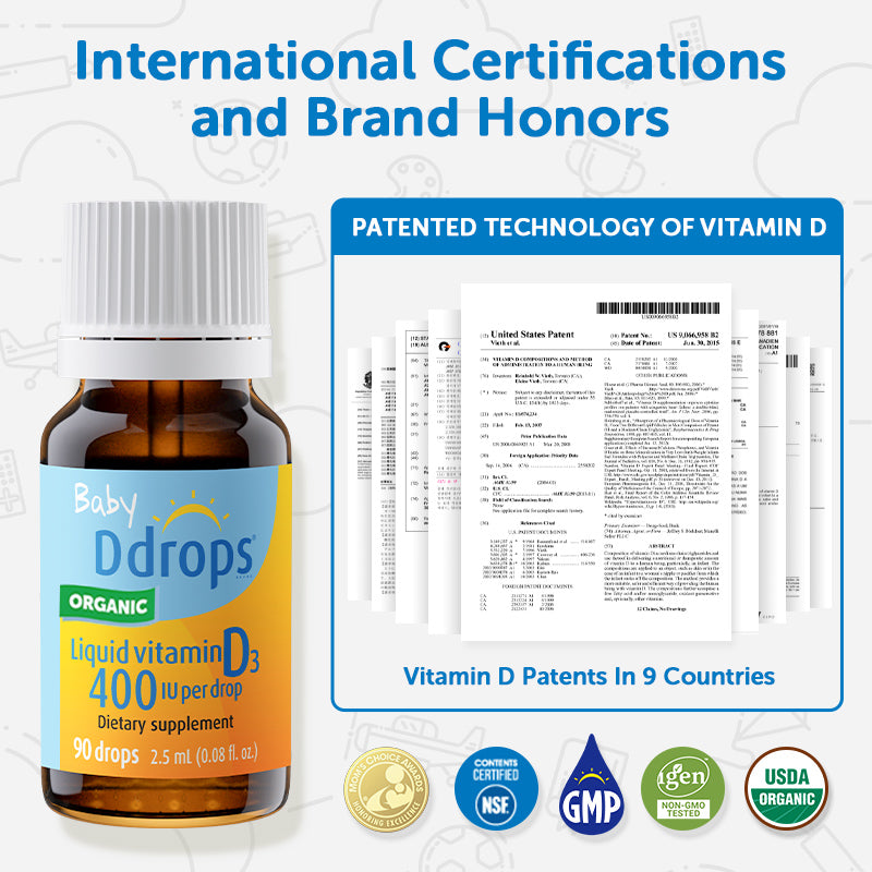 Ddrops 液體維生素 D3 400IU 2.5ml 90 滴