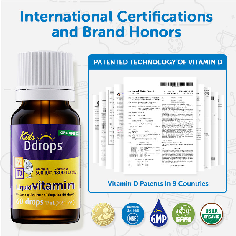 Ddrops cair Vitamin A1800IU +D3 600IU 1.7ml 60 tetes