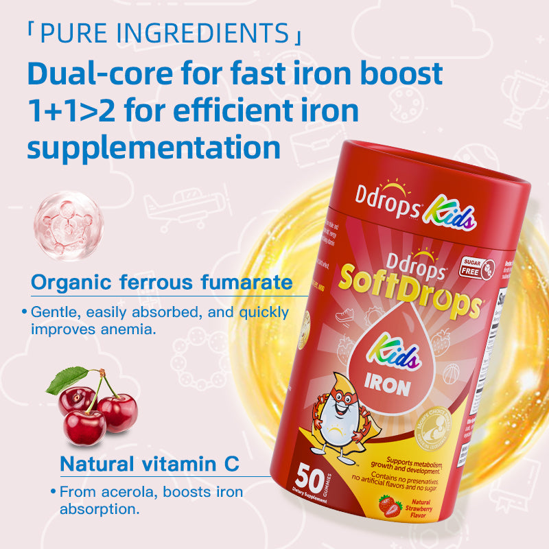 Ddrops SoftDrops Kids Iron 60 กัมมี่