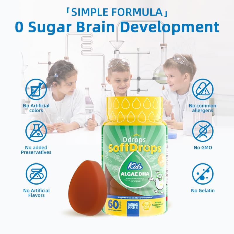 Ddrops SoftDrops Kids Tảo DHA 60 Gummies