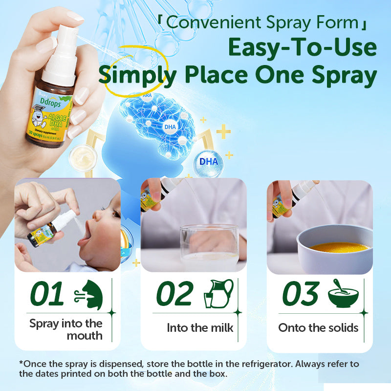 Ddrops Seaweed Oil DHA+ARA Supports Brain Development for children (10.6 ml)