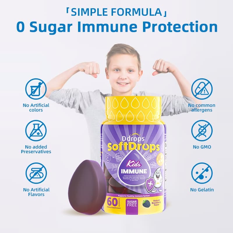 Ddrops SoftDrops Kids Immune 60 Gummies