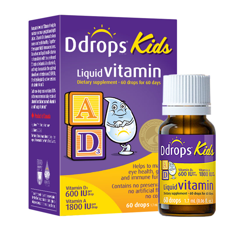 Ddrops Kids Liquid Vitamin A1800IU +D3 600IU 1.7ml 60 drops