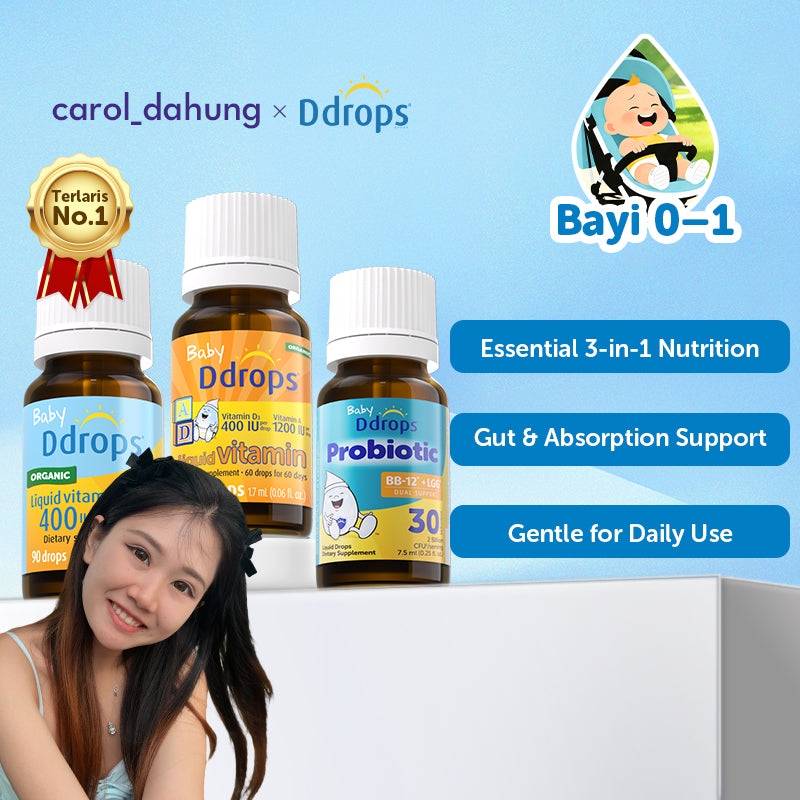 Carol_Dahung Exclusive Deal | Ddrops Infant Essential Vitamin Bundle (0–12M) — Growth & Immunity