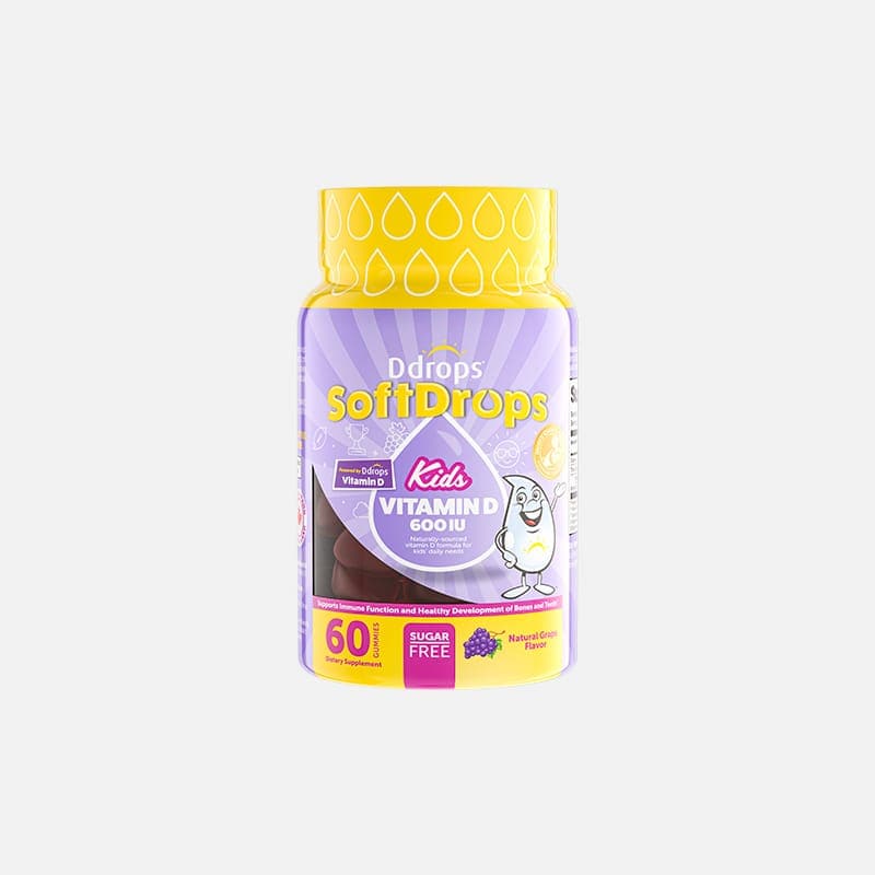Ddrops SoftDrops Kids Vitamin D 600IU 60 Kẹo Dẻo