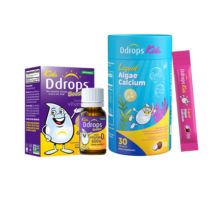 （Yiningggws' Recommendation）Kids' Growth Combo Ddrops D3 600IU + Calcium, Magnesium & Zinc | Must-Have for Growth Spurts | Ages 1–18