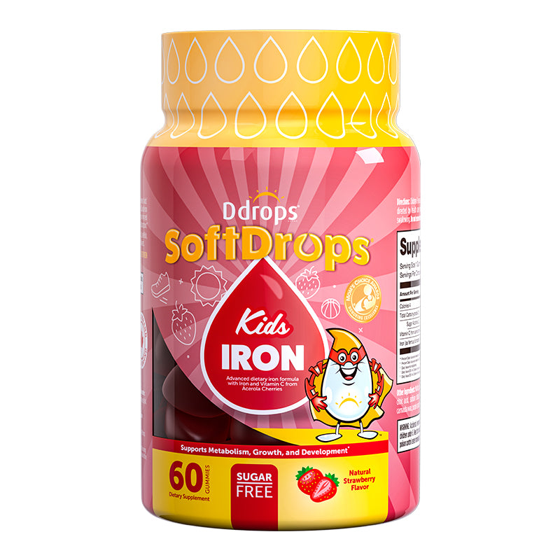 Kẹo dẻo Ddrops SoftDrops Kids Iron 60 Gummies